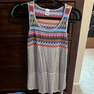 Sun n Moon Pink and Blue Sleeveless Tank Top